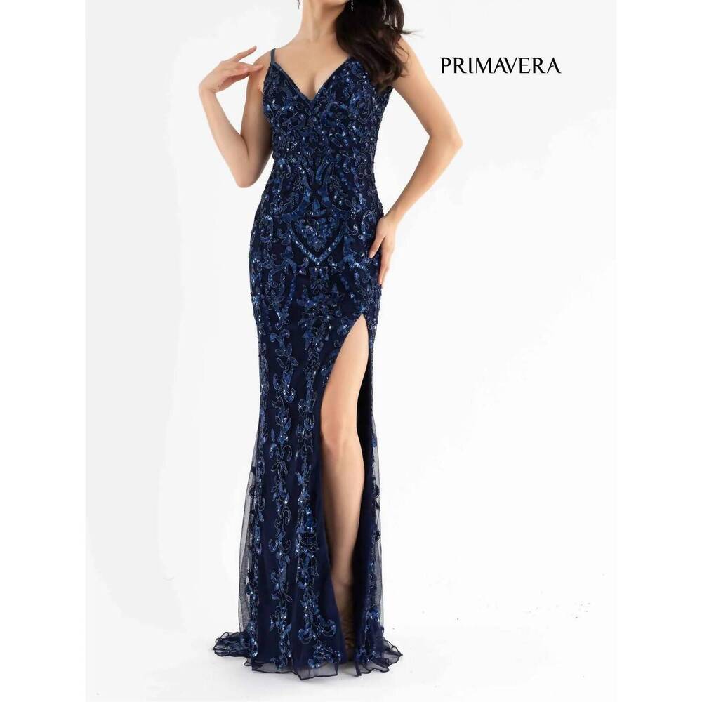 NEW PRIMAVERA couture long dress in midnight